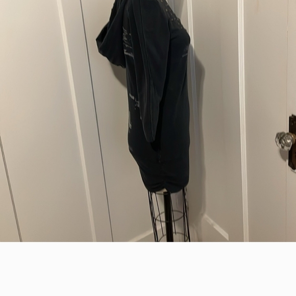 PRIMEVIL Rare HOODED ROCKER DRESS. L - Picture 2 of 8
